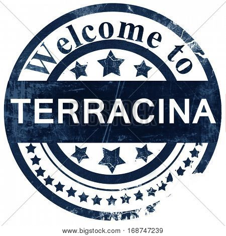 Terracina stamp on white background