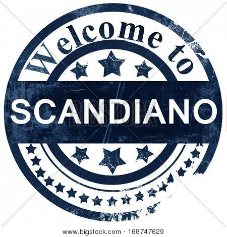 Scandiano stamp on white background