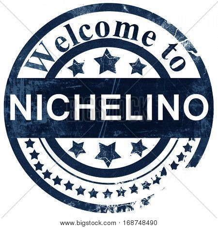 nichelino stamp on white background