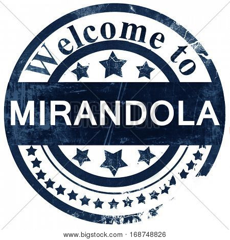 Mirandola stamp on white background