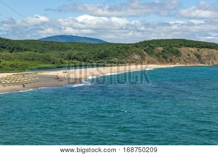 A beach at the mouth of the Veleka River, Sinemorets village, Burgas Region, Bulgaria