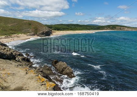 A beach at the mouth of the Veleka River, Sinemorets village, Burgas Region, Bulgaria