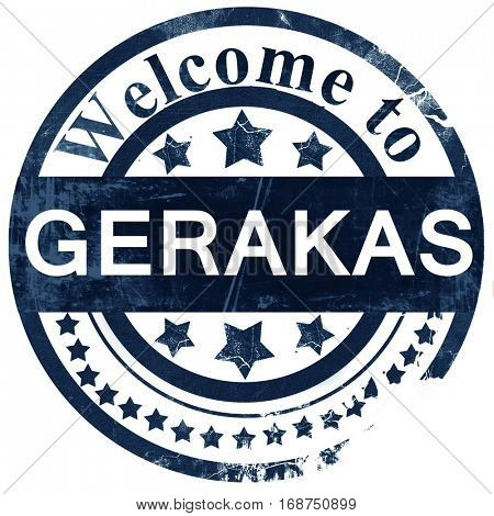 Gerakas stamp on white background