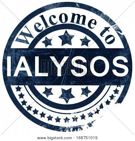 Ialysos stamp on white background