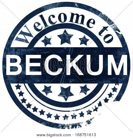 Beckum stamp on white background