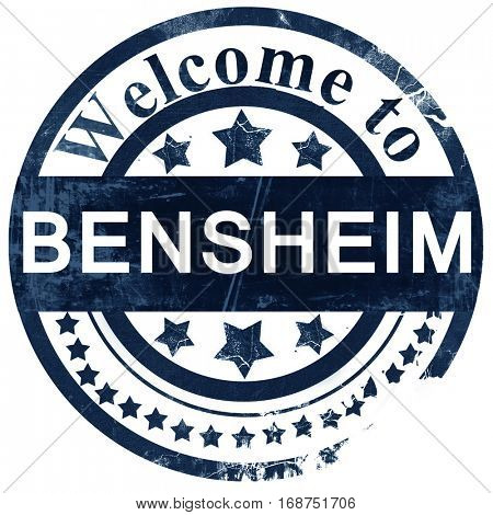 Bensheim stamp on white background
