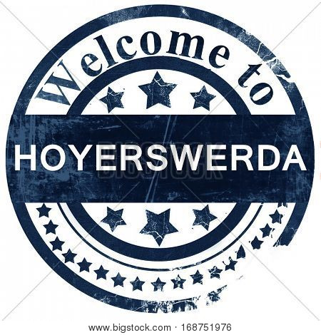 Hoyerswerda stamp on white background
