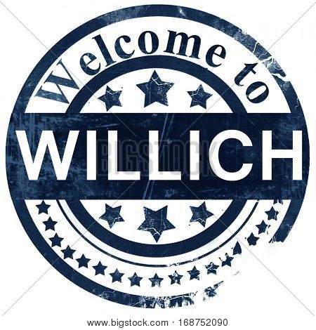 Willich stamp on white background