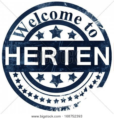 Herten stamp on white background