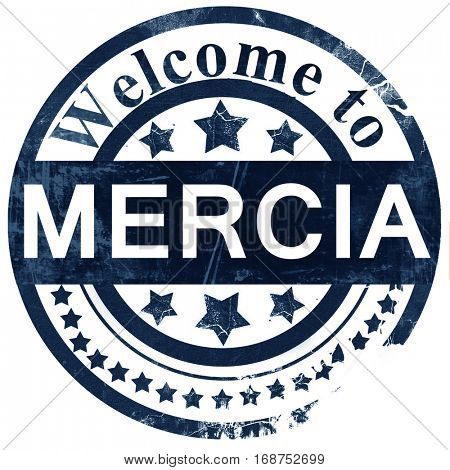 Mercia stamp on white background