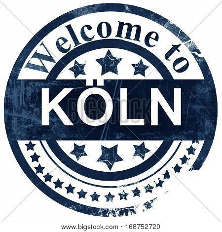 Koln stamp on white background