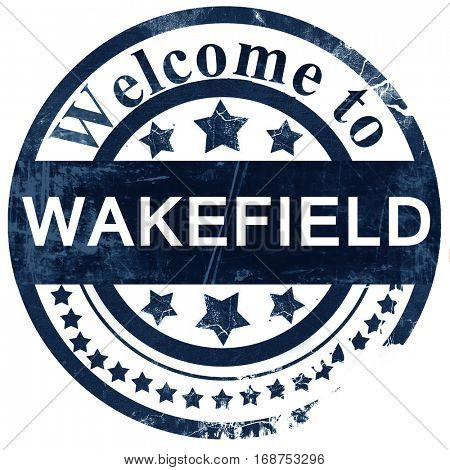 Wakefield stamp on white background