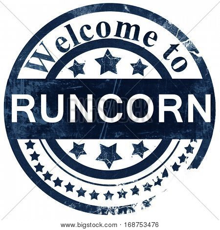 runcorn stamp on white background