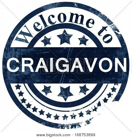 Craigavon stamp on white background