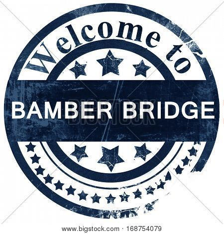 Bamber bridge stamp on white background