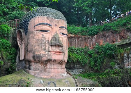 Leshan Giant Buddha (Dafo) is UNESCO World Heritage site, located in Le Shan City, Sichuan Province, China.