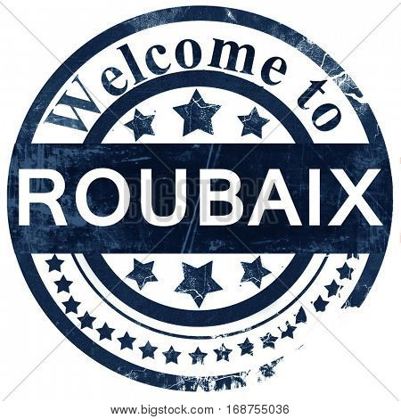roubaix stamp on white background