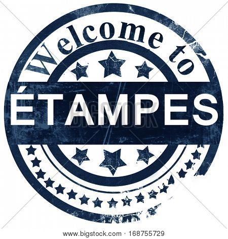 etampes stamp on white background