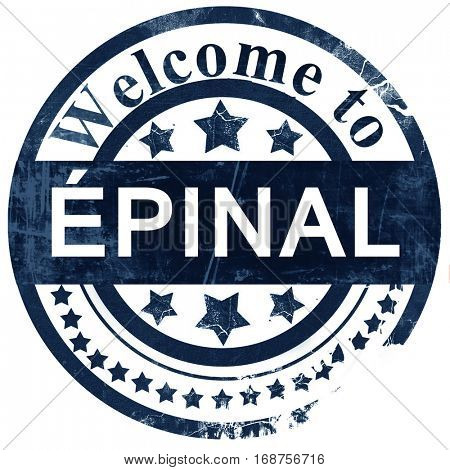 Epinal stamp on white background
