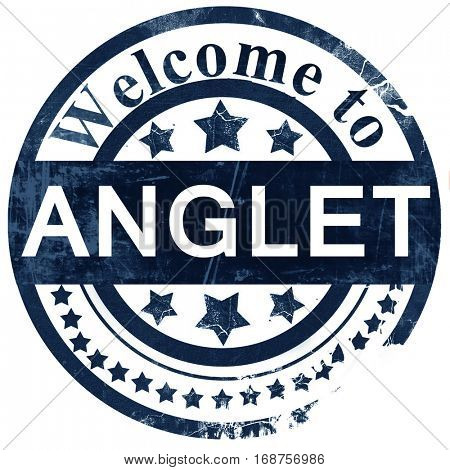 anglet stamp on white background