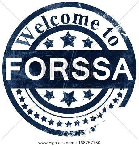 Forssa stamp on white background