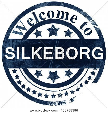 Silkeborg stamp on white background