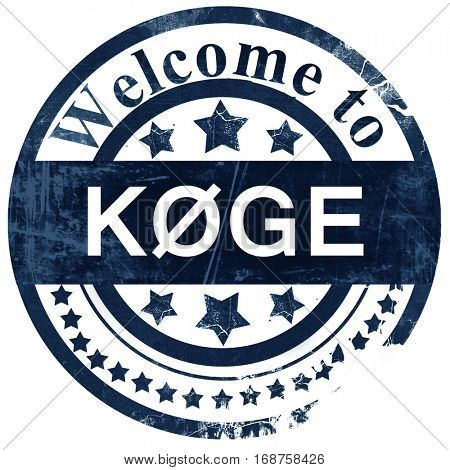 Koge stamp on white background
