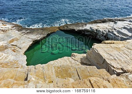 Giola Natural Pool in Thassos island, East Macedonia and Thrace, Greece