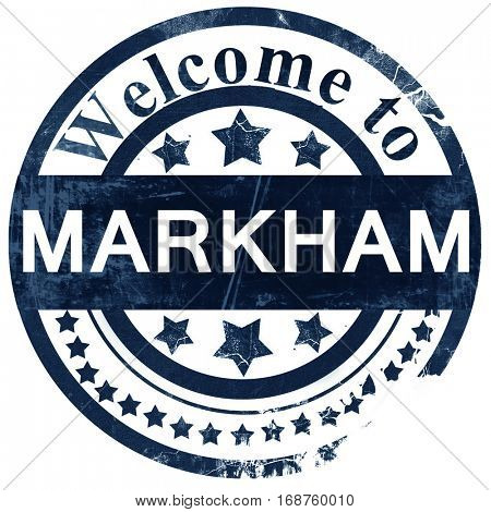 Markham stamp on white background
