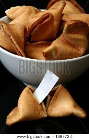 Fortune Cookie skål med kopi plads