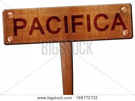 pacifica road sign, 3D rendering