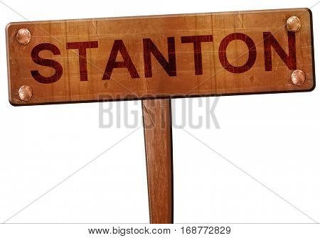 stanton road sign, 3D rendering