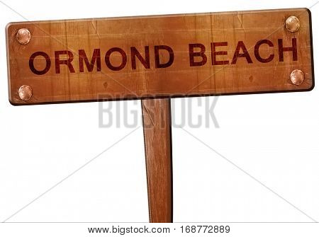 ormond beach road sign, 3D rendering