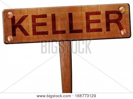 keller road sign, 3D rendering