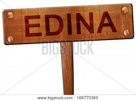edina road sign, 3D rendering