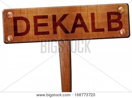 dekalb road sign, 3D rendering