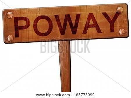 poway road sign, 3D rendering