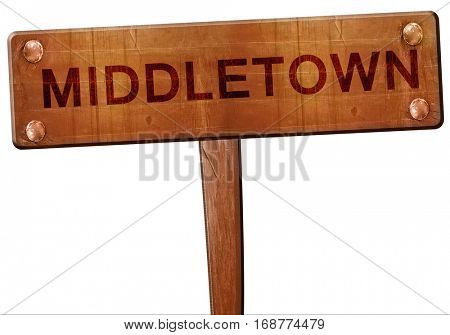 middletown road sign, 3D rendering