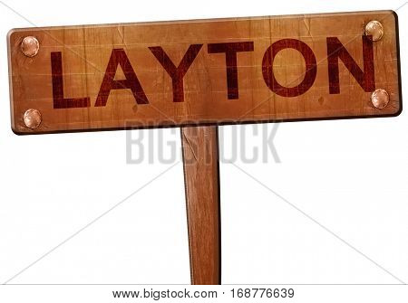 layton road sign, 3D rendering