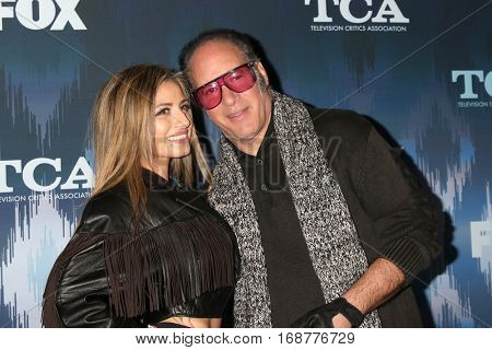 LOS ANGELES - JAN 11:  Valerie Silverstein, Andrew Dice Clay at the FOX TV TCA Winter 2017 All-Star Party at Langham Hotel on January 11, 2017 in Pasadena, CA