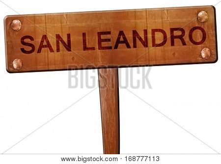 san leandro road sign, 3D rendering
