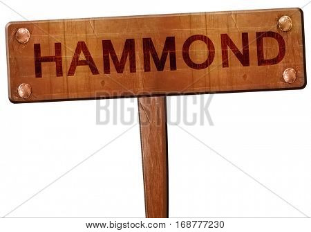 hammond road sign, 3D rendering