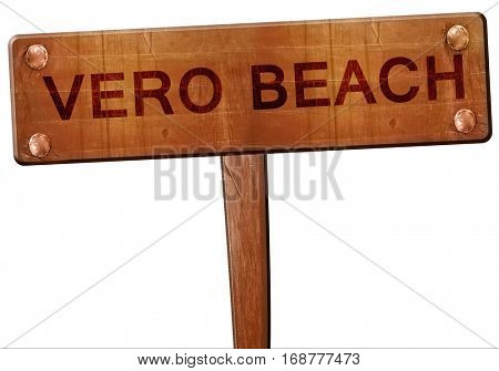 vero beach road sign, 3D rendering