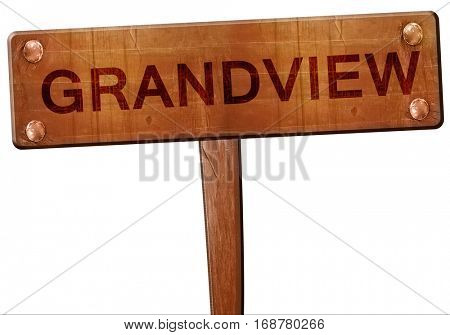 grandview road sign, 3D rendering