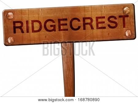 ridgecrest road sign, 3D rendering