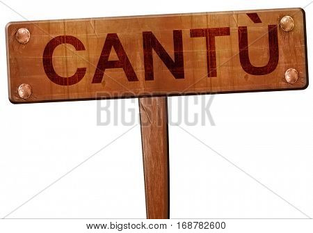 Cantu road sign, 3D rendering