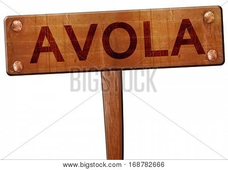 Avola road sign, 3D rendering