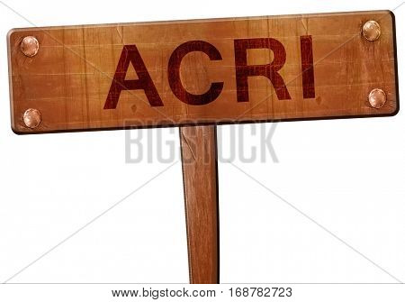 Acri road sign, 3D rendering