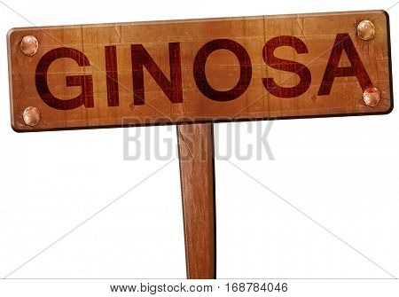 Ginosa road sign, 3D rendering