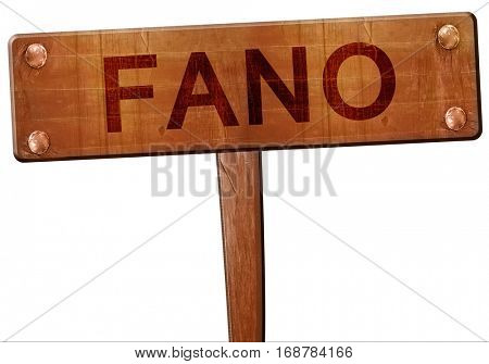 Fano road sign, 3D rendering